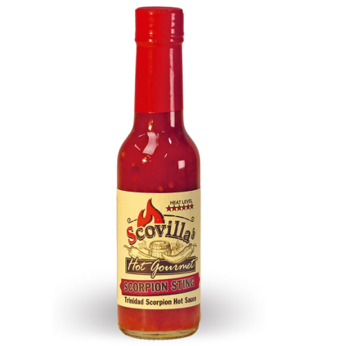 Scovillas Hot Gourmet SCORPION STING Trinidad Scorpion Hot Sauce