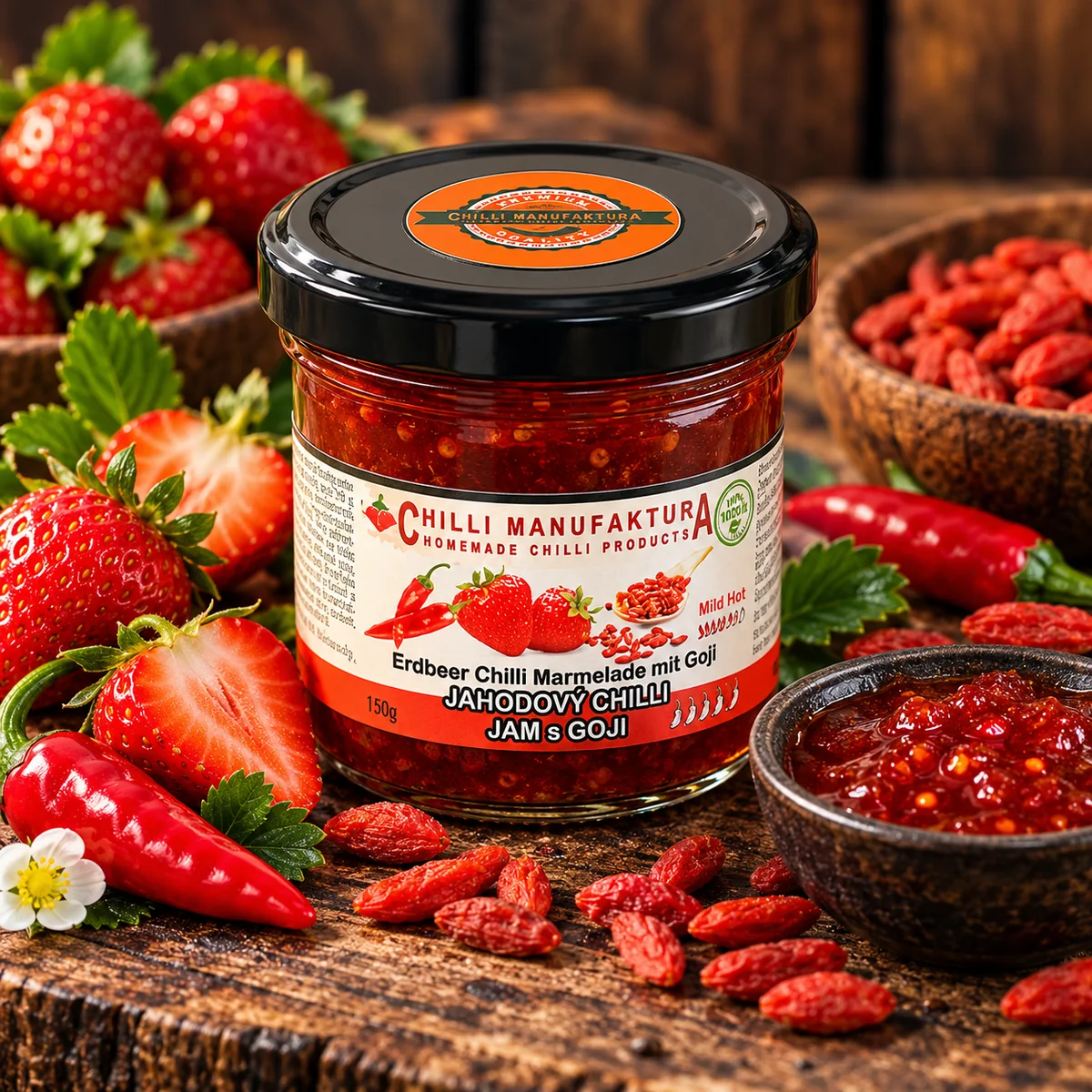 CHILLI JAM Jahodový s Goji 150g