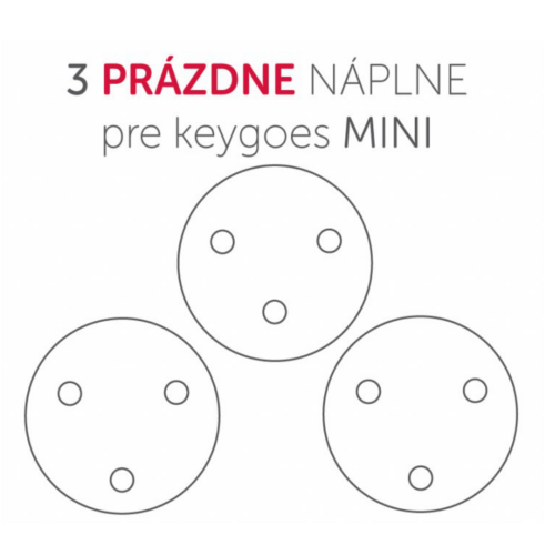 3 Prázdne náplne do kľúčenky KEYGOES MINI