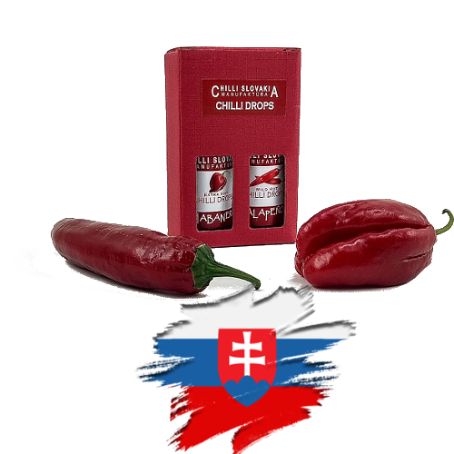 Chilli Drops darčekové balenie 2 x 20ml - Jalapeno, Habanero