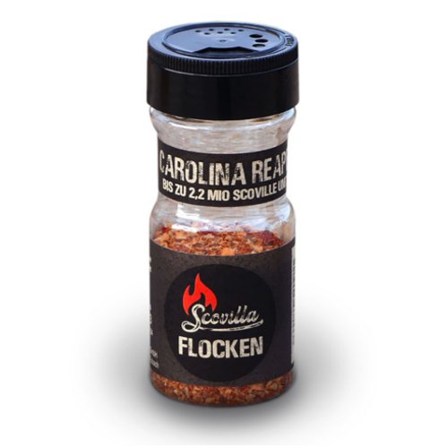 Scovillas Carolina Reaper, Chili-Flocken im Shaker